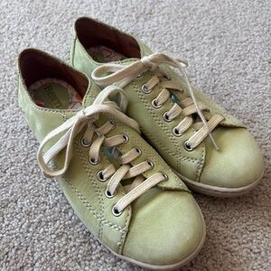 Born Light Green Lace-Up Sneakers
